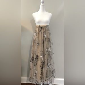 Anthropologie • Geisha Designs Georgette Tulle Ballerina Maxi Skirt size small